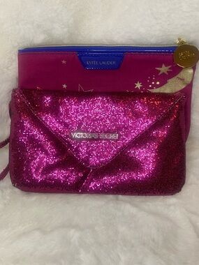 Victorias Secret & Estée Lauder Cosmetic Pouch Duo